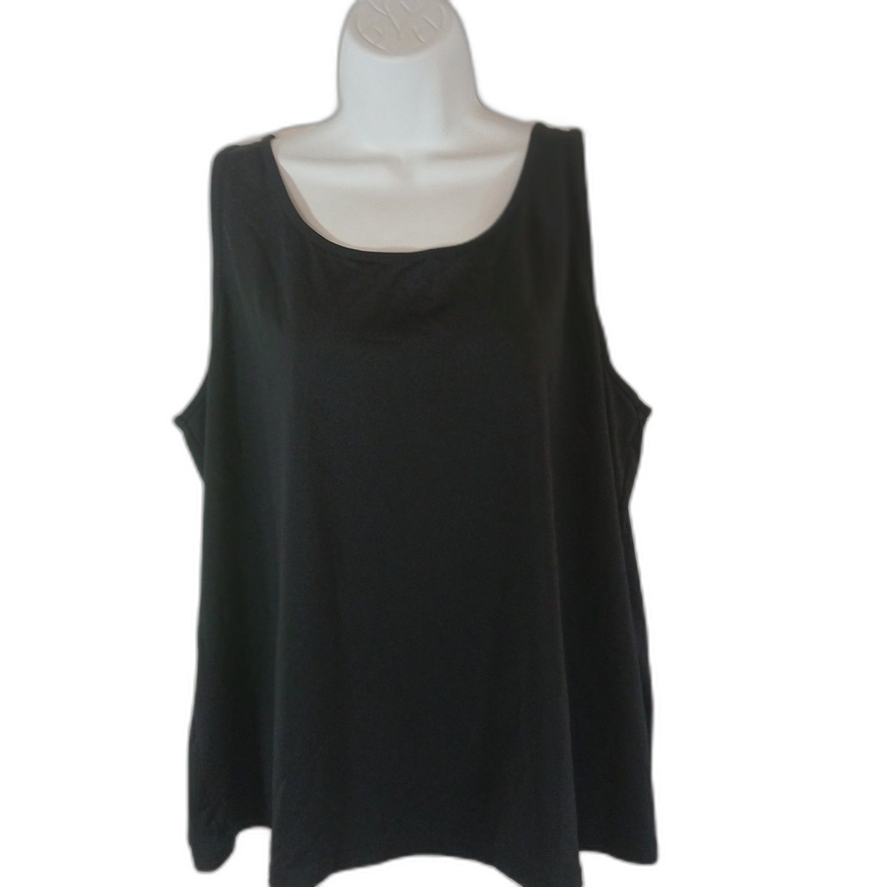 Maggie Barnes Tank Cami Black Scoop Neck NWT Sz 1X. Mature Office Wear...